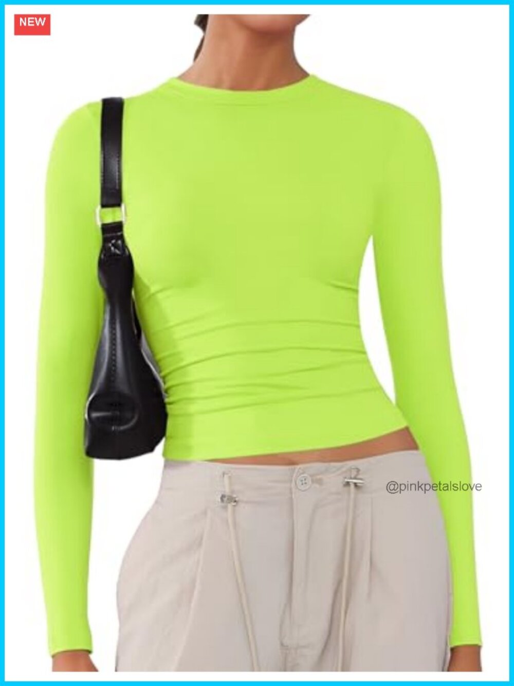 Soft Stretchy Long Sleeve Crop Top Y2K Slim Fit Tee